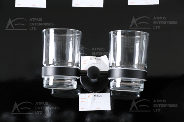 2 GLASS TOOTHBRUSH HOLDER
