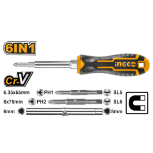 [AKISD0608] AKISD0608 6 IN 1 SCREWDRIVER SET