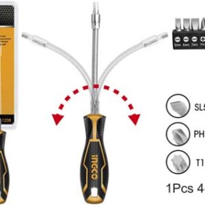 [AKSDFL1208] AKSDFL1208 12 PCS FLEXIBLE SHAFT SCREWDRIVER SET
