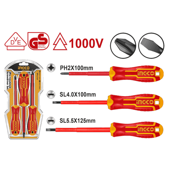 [HKISD0308] HKISD0308 INSULATED SCREWDRIVER SET