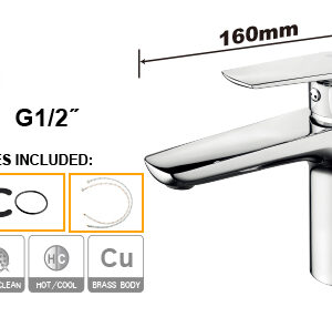 [HSLBM11501] HSLBM11501 SINGLE LEVER WASHBASIN MIXER