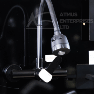 KM3051B Long Neck Black Kitchen Mixer with Adjustable Nob