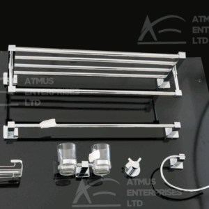 Set 6-Piece Bathroom Silver Set